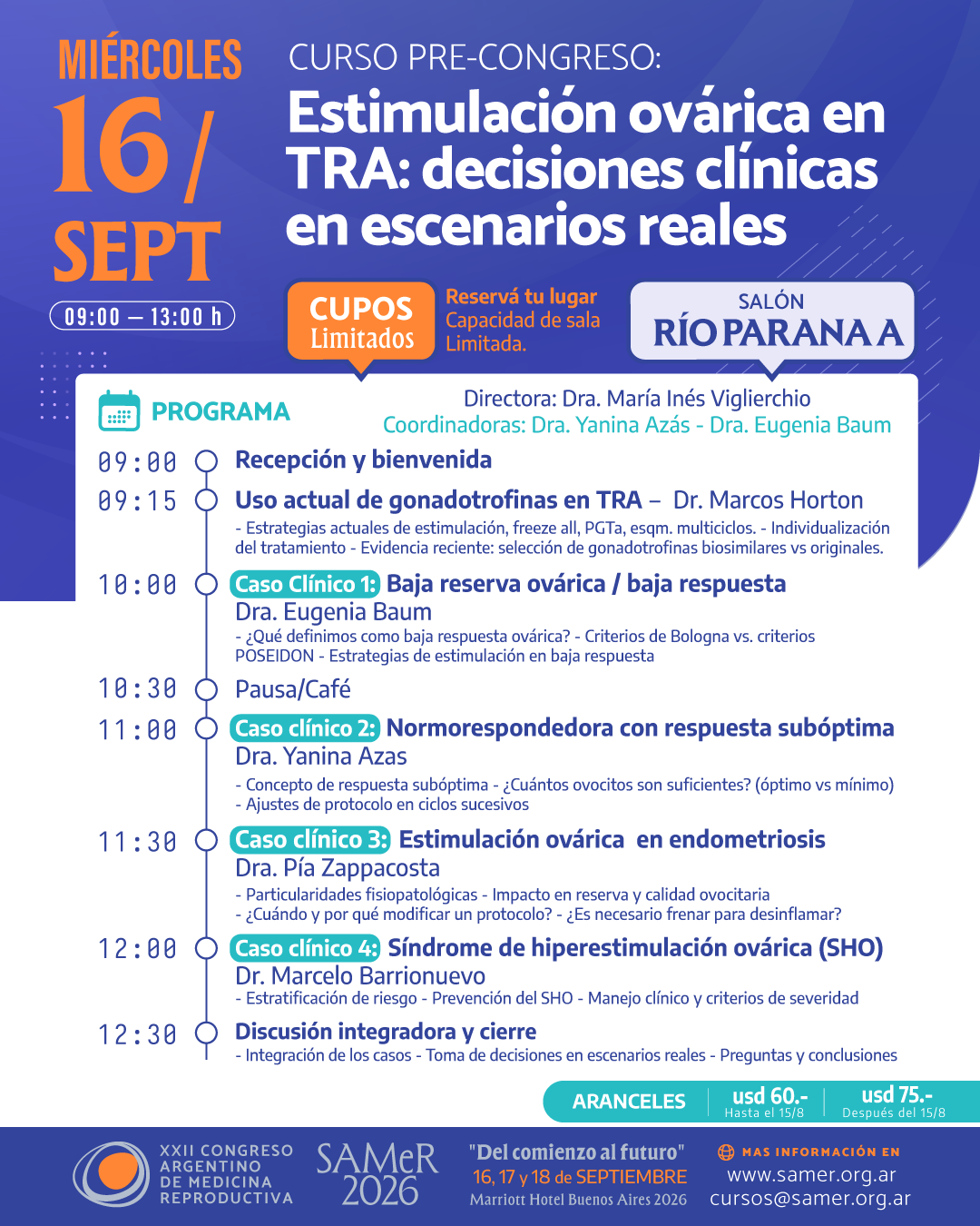 Curso Precongreso: Estimulación ovárica en TRA