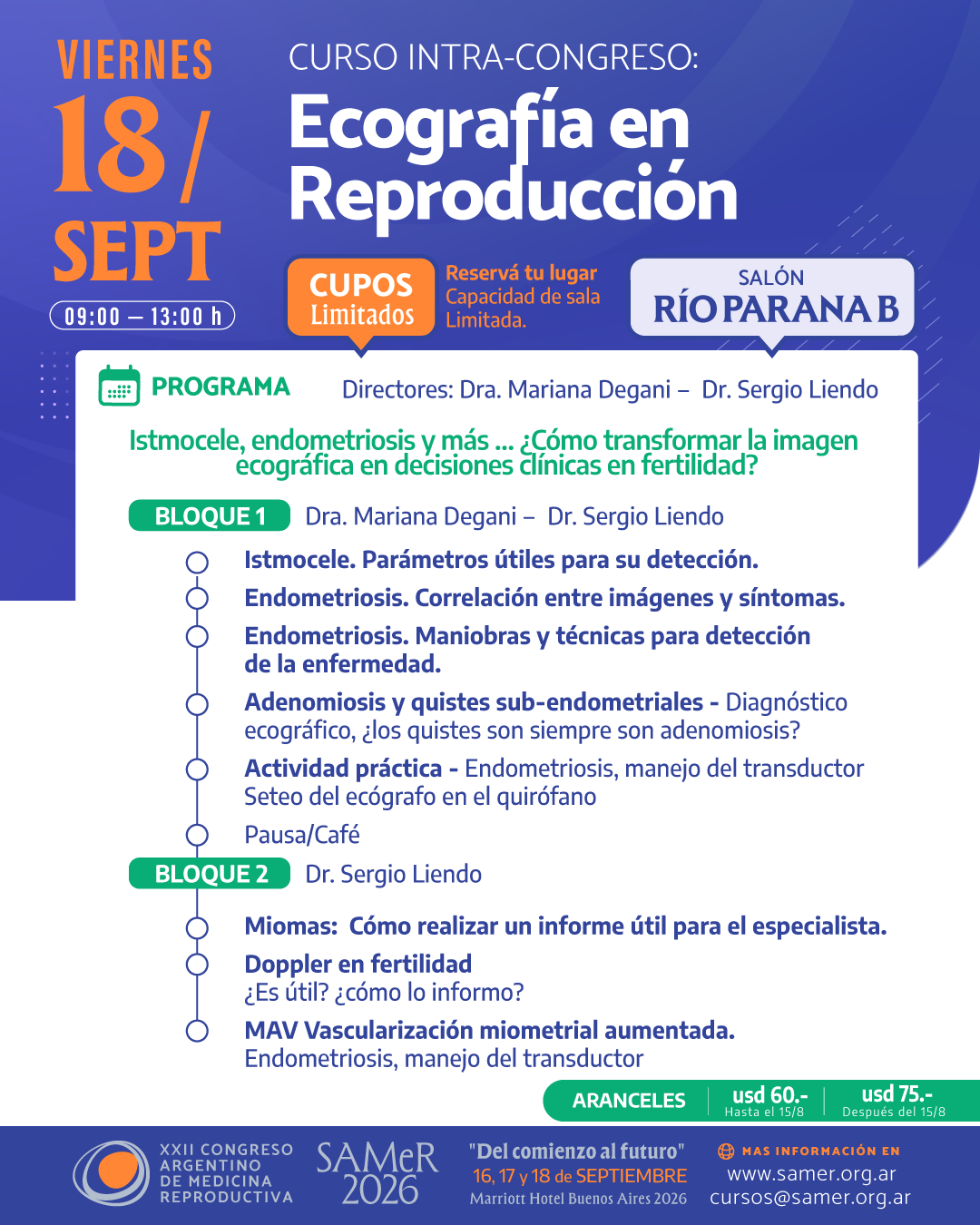Curso Intracongreso: Ecografía en Reproducción