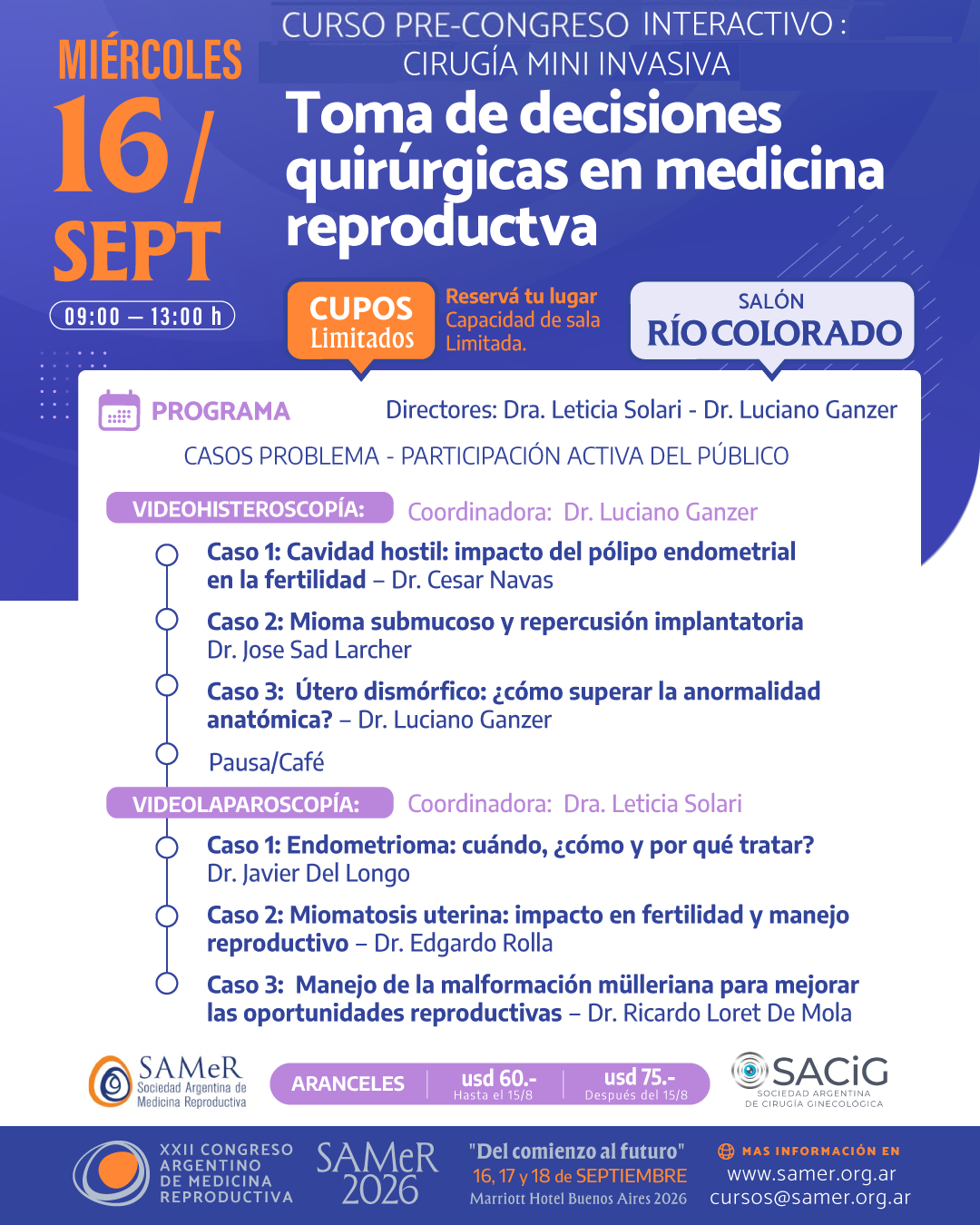 Curso Precongreso: Cirugía mini invasiva