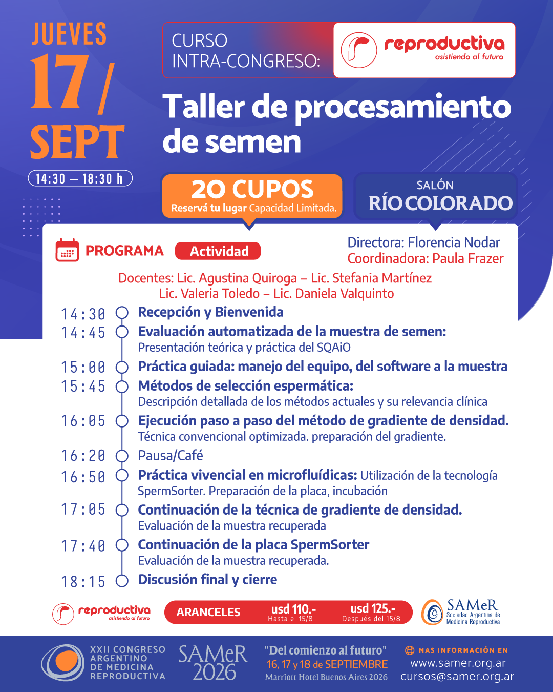 Curso Intracongreso: Taller de procesamiento de semen