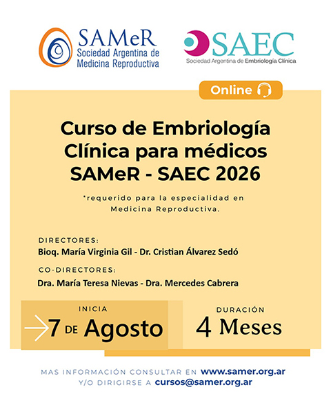 Curso de Embriología Clínica para Médicos SAMeR SAEC
